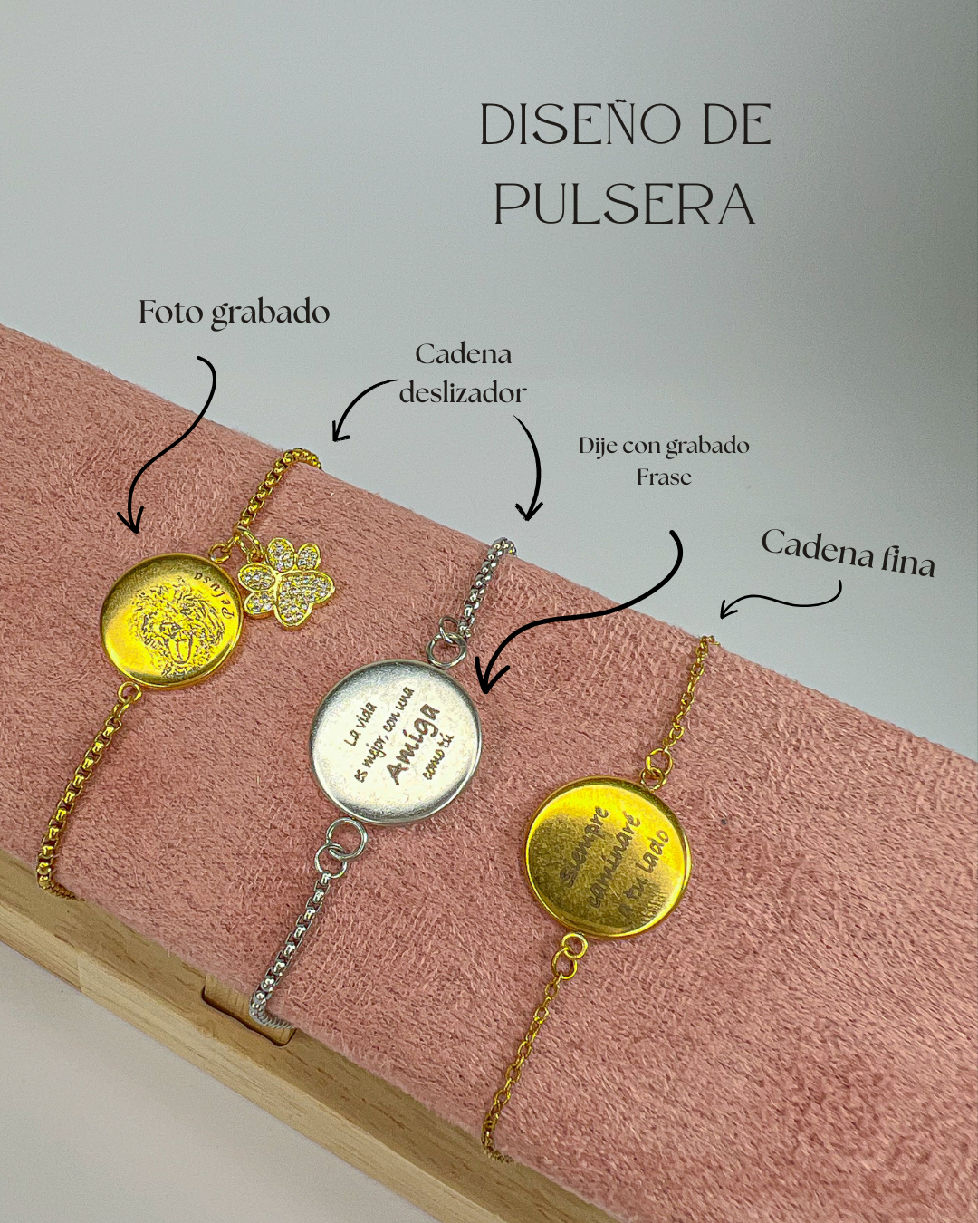 Pulseras con Grabado personalizado