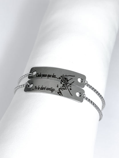 Pulseras de frases unidas