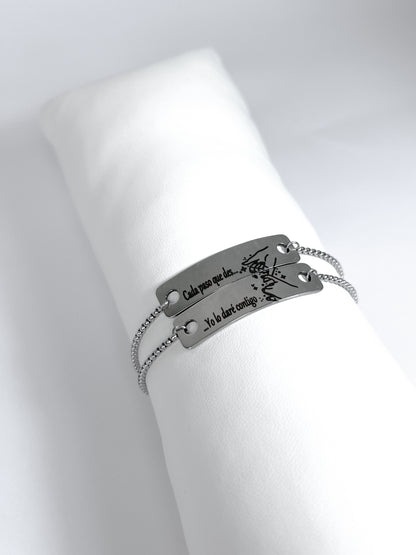 Pulseras de frases unidas