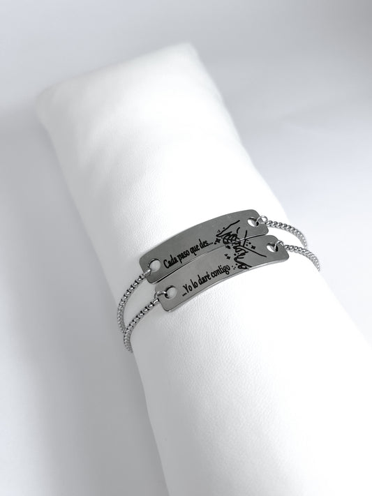 Pulseras de frases unidas